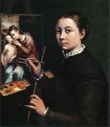 Sofonisba Anguissola Self-portrait at the easel. painting